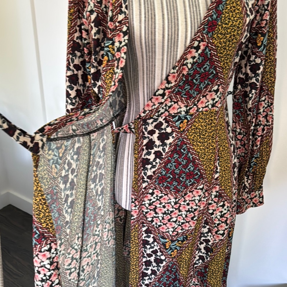 The Upside Multicolor Patchwork Wrap Dress - Nwot… - image 5